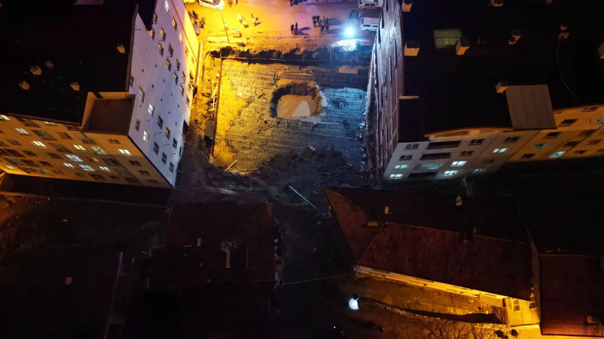 Tokat'ta inşaat alanında toprak kayması: Üç bina tahliye edildi 1