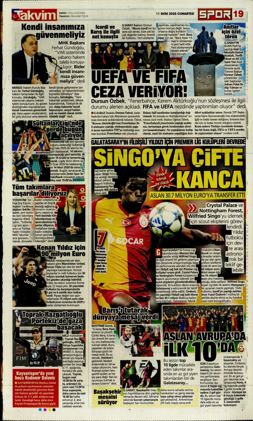 "Yeni destan vakti" (11 Ekim 2025 spor manşetleri) 22 "Yeni destan vakti" (11 Ekim 2025 spor manşetleri) 22