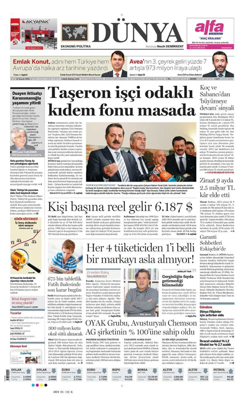Günün manşetleri - 12 Kasım 2013 11 Günün manşetleri - 12 Kasım 2013 11