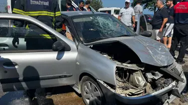 Ordu'da otomobil ile kamyonet çarpıştı