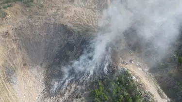 Artvin'de çöp sahasında çıkan yangın söndürüldü