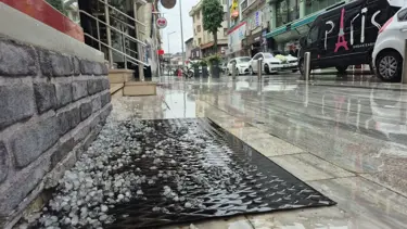 Düzce'de dolu yağışı etkili oldu