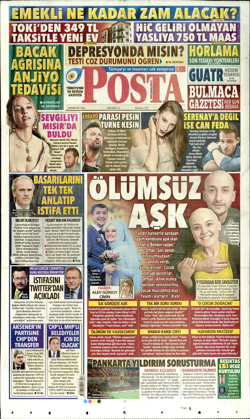 Günün gazete manşetleri - 24 Ekim 2017 9