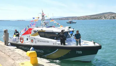 Ayvalık'ta yeni deniz devriye botu hizmete başladı