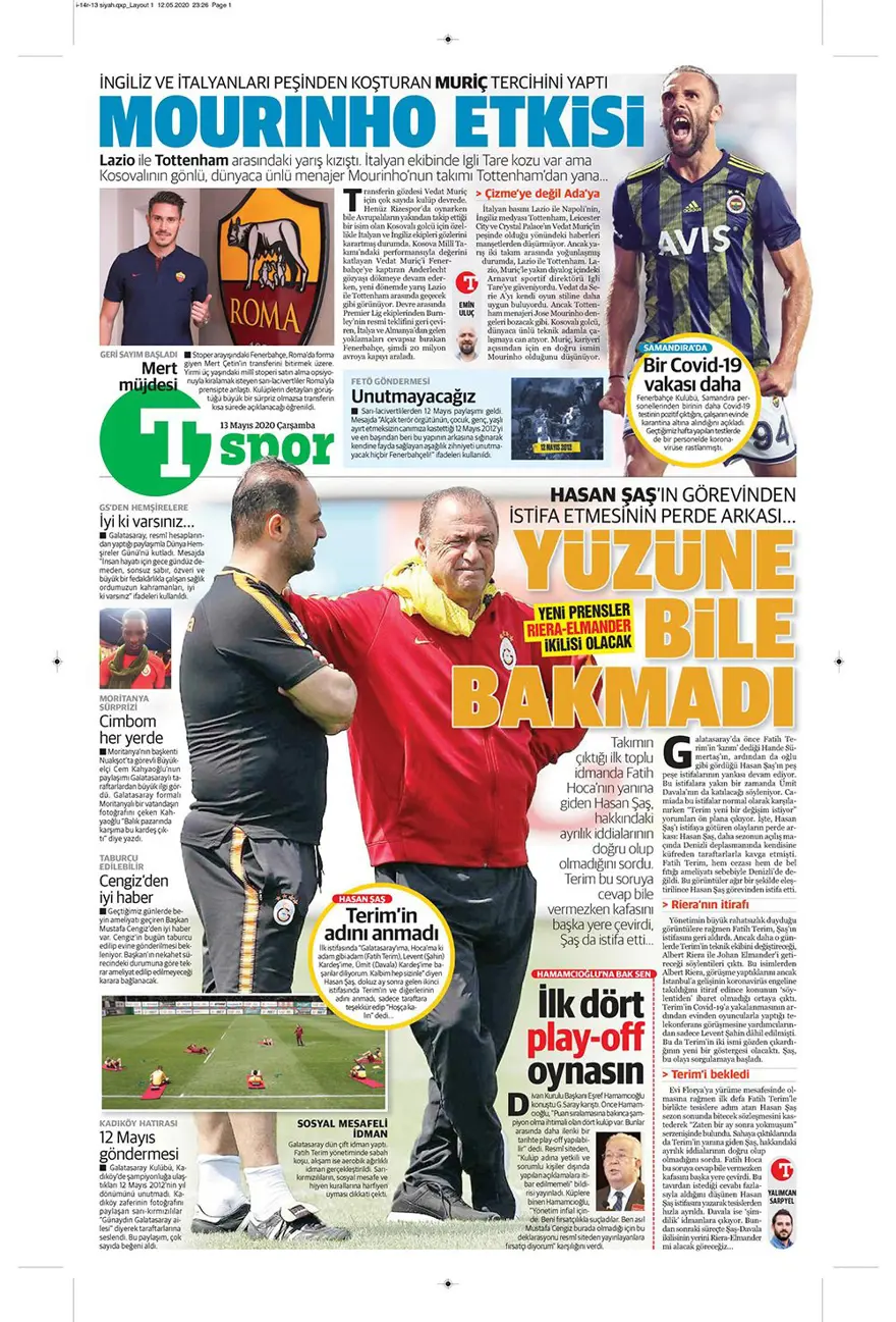 Günün spor manşetleri (13 Mayıs 2020) 11