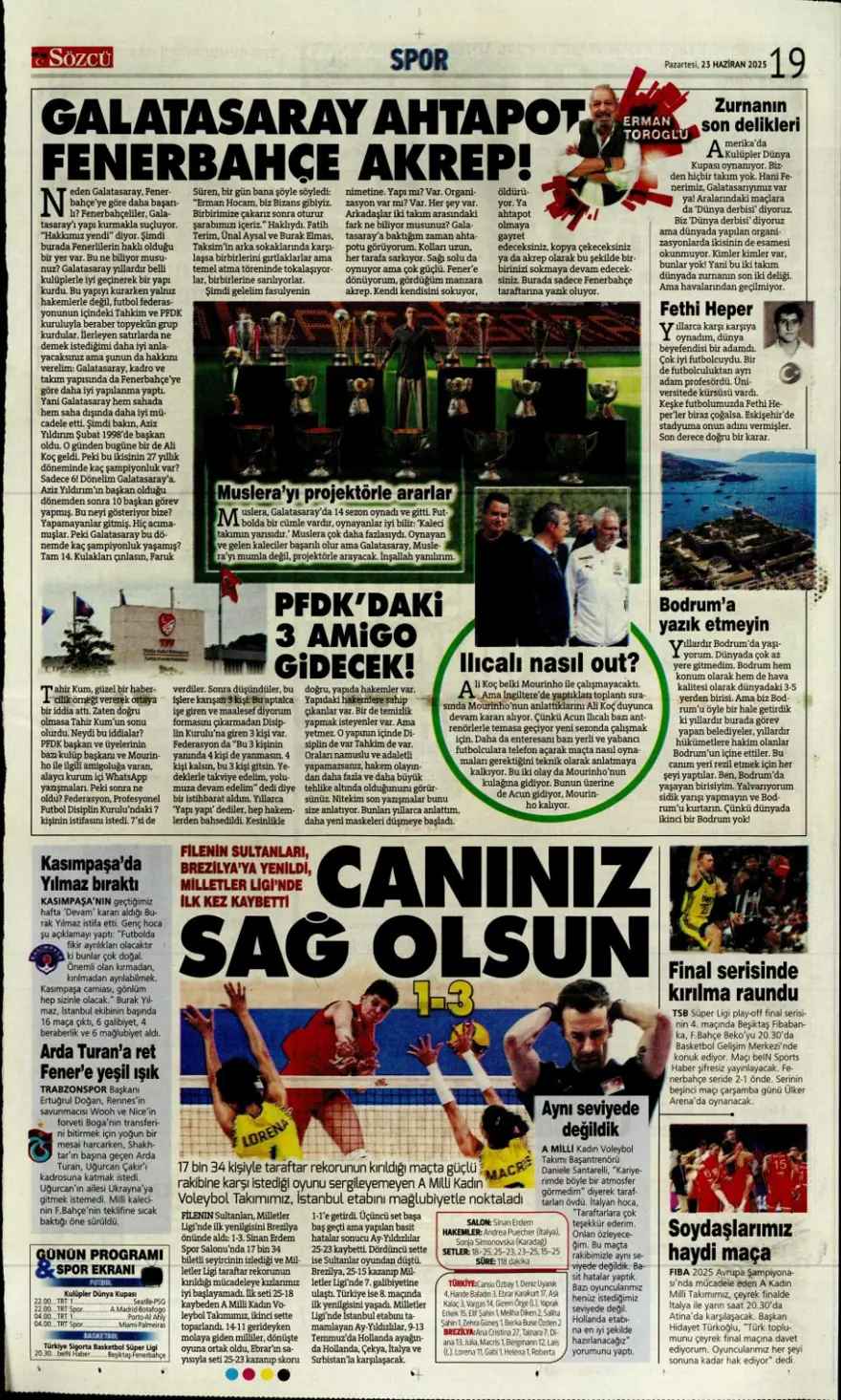 "Hedef Sancho, rakip Napoli" (23 Haziran 2025 spor manşetleri) 14