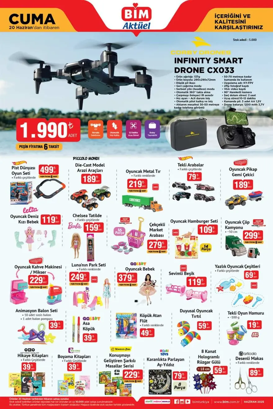BİM Aktüel Katalog 20 Haziran Cuma 2025: BİM'de bu hafta; Elektronik ürünler, kamp malzemeleri, akıllı robot süpürge ve drone 6