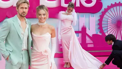"Barbie" filmine Londra'da gösterişli Avrupa galası