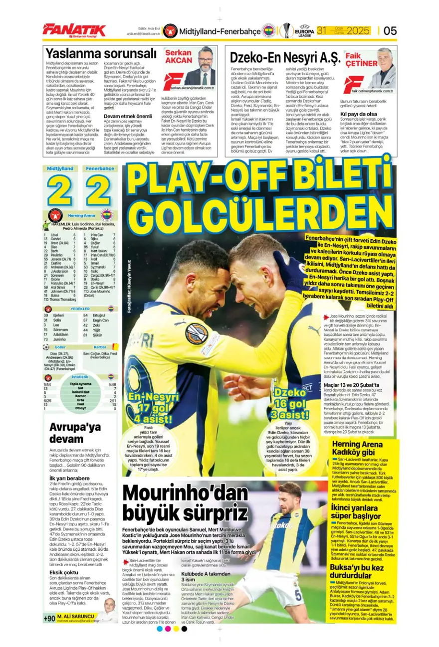"İki play-off, bir off" (31 Ocak 2025 spor manşetleri) 12 "İki play-off, bir off" (31 Ocak 2025 spor manşetleri) 12