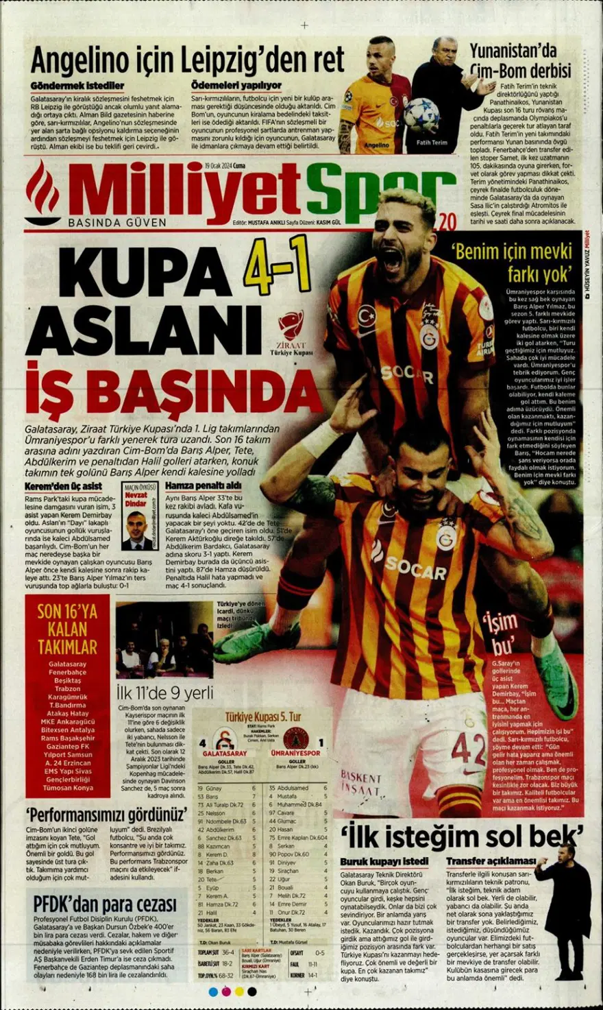 "Fenerbahçe'ye yeni Alex" (19 Ocak 2024 spor manşetleri) 6 "Fenerbahçe'ye yeni Alex" (19 Ocak 2024 spor manşetleri) 6