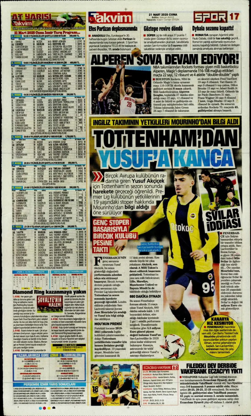 "İşte bizim çocuklar" (21 Mart 2025 spor manşetleri) 12 "İşte bizim çocuklar" (21 Mart 2025 spor manşetleri) 12