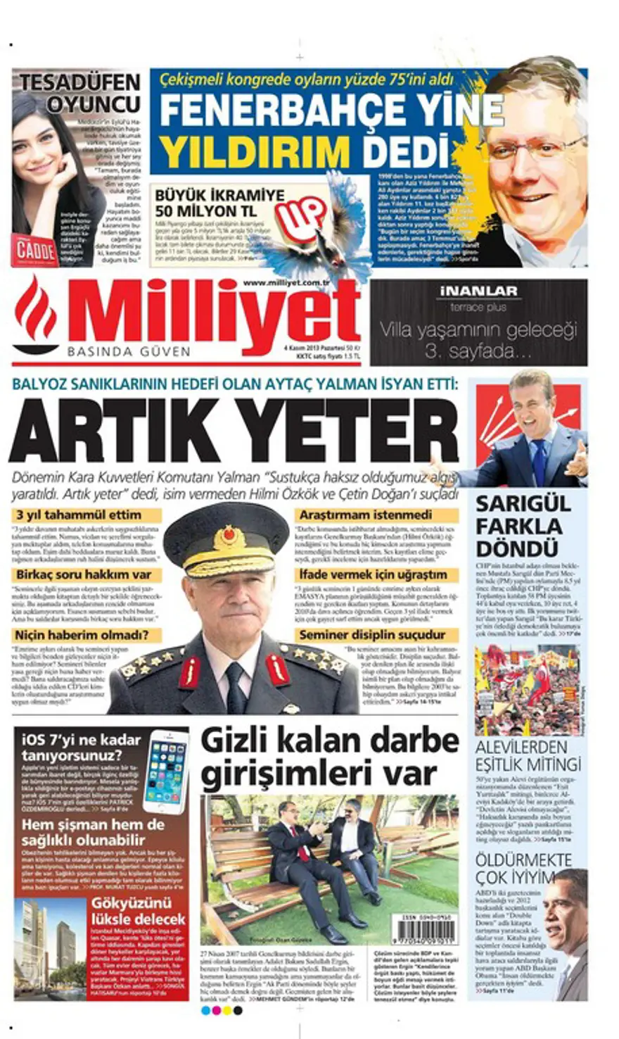 4 Kasım 2013 gazete manşetleri 1