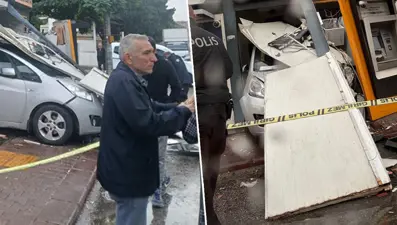 Ankara'da facia ucuz atlatıldı: Kontrolden çıktı, ATM'lere girdi