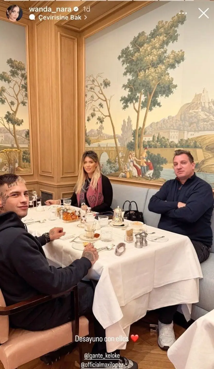 Wanda Nara'dan olay yaratan paylaşım: Eski eşi ve yeni sevgilisiyle kahvaltı sofrasında 2