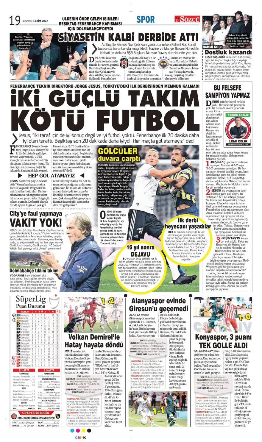 Günün spor manşetleri (3 Ekim 2022) 11