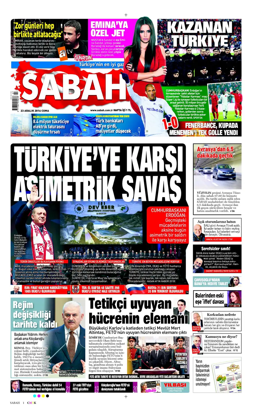 Gazete manşetleri-23.12.2016 6