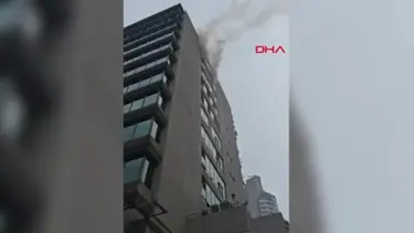 Şişli'de rezidansların bulunduğu 10 katlı binada yangın