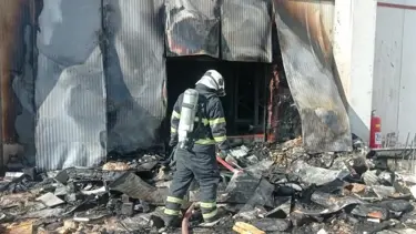 Batman'da dondurma fabrikasında yangın