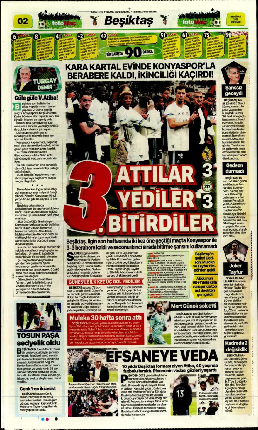 Günün spor manşetleri (8 Haziran 2023) 4