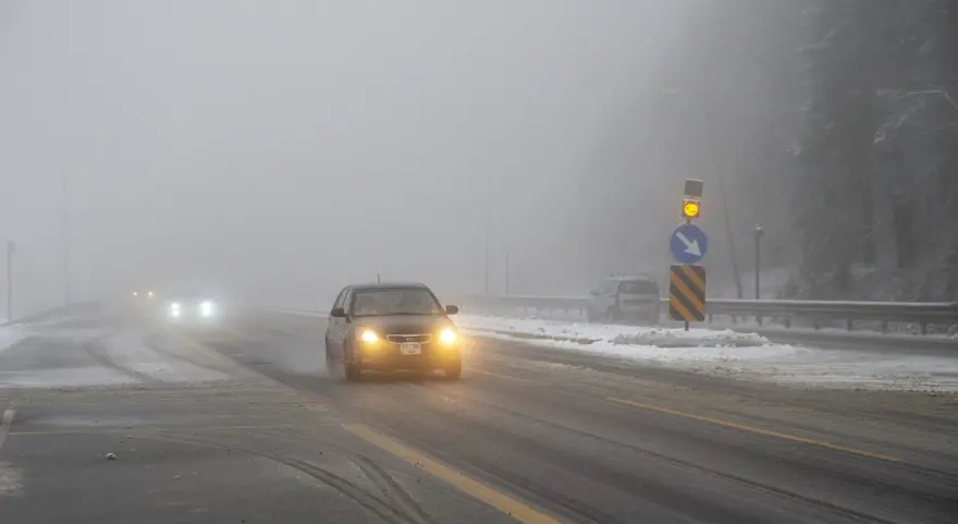 Bolu Dağı geçişinde kar yağışı 4