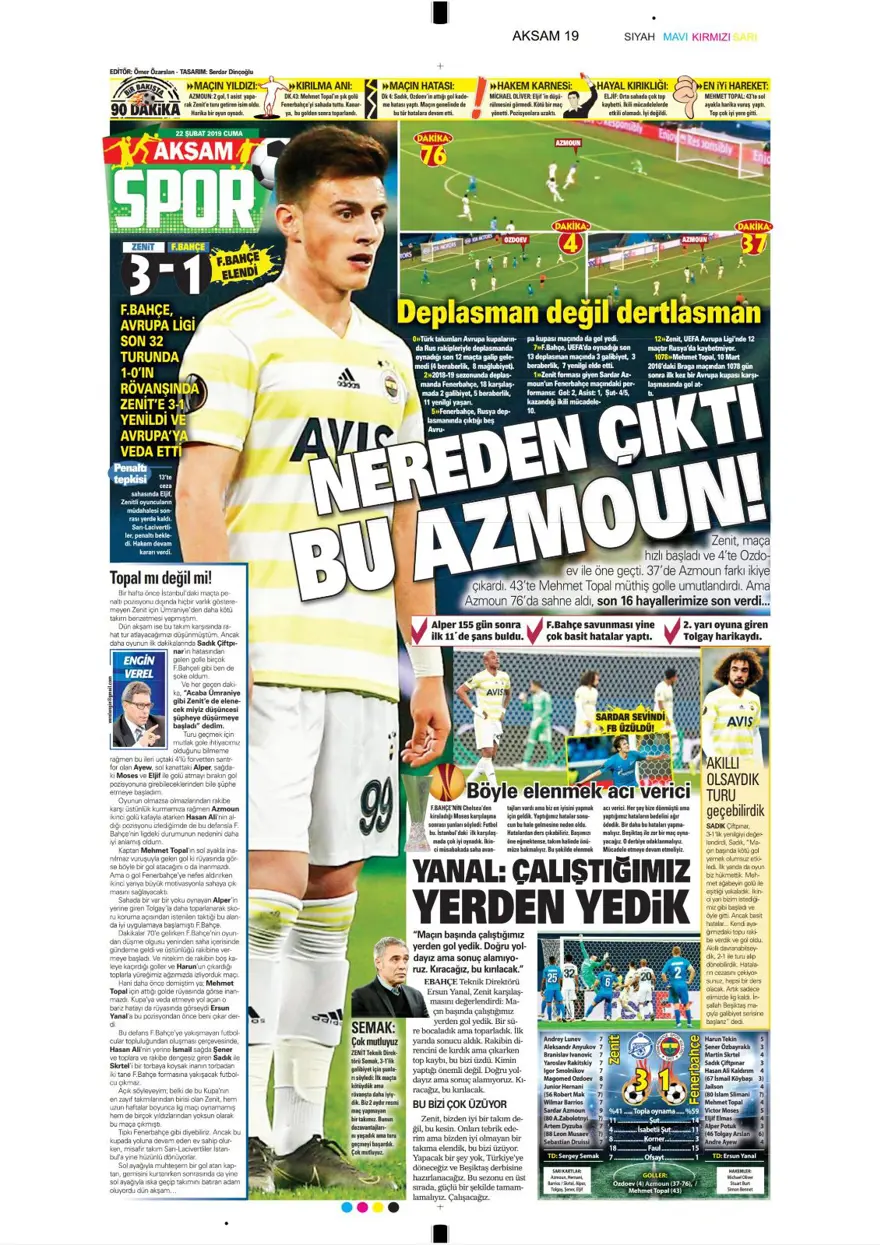 Günün spor manşetleri (22 Şubat 2019) 5