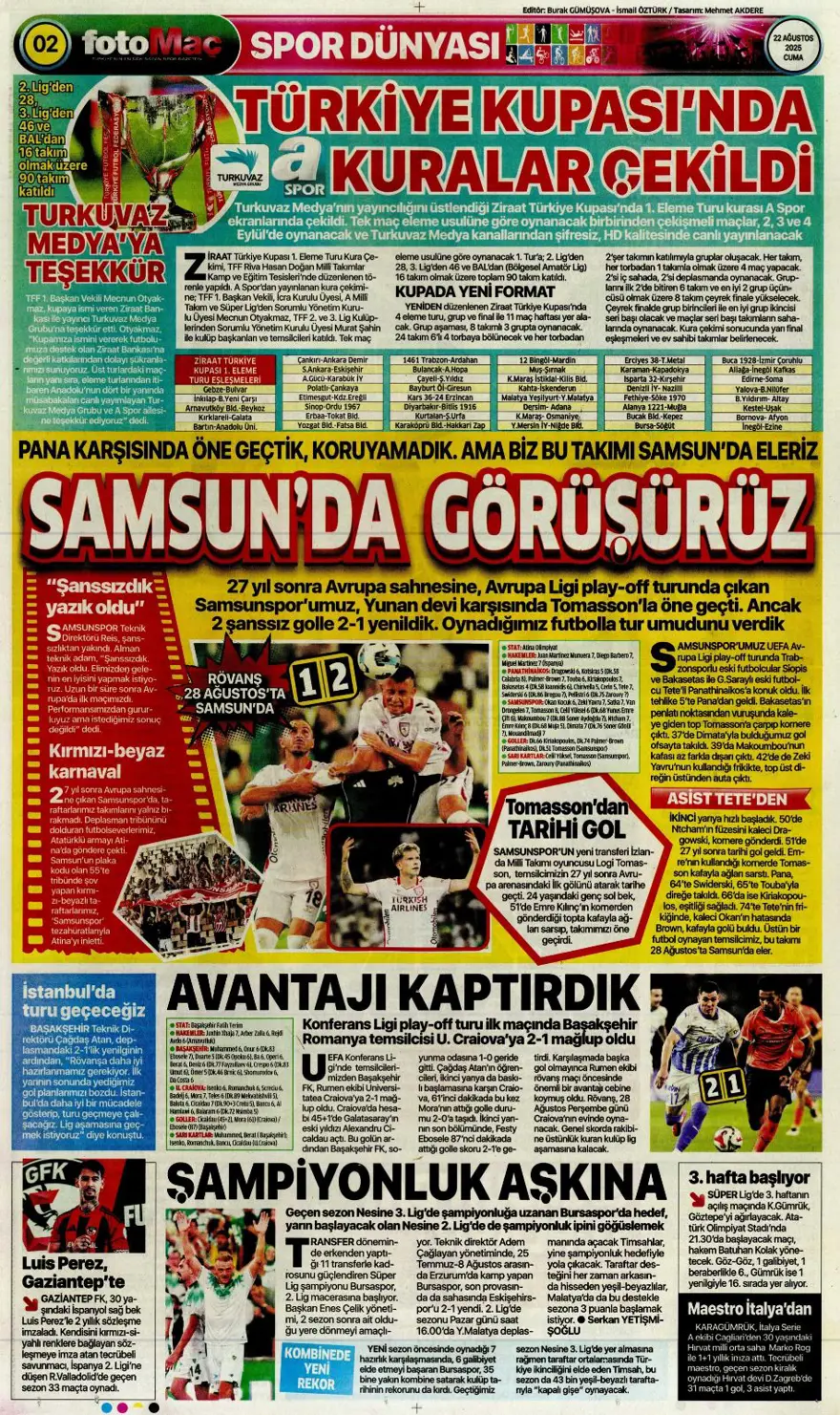 "Meksika ateşi" (22 Ağustos spor manşetleri) 4