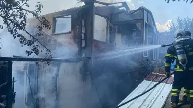 Tokat’ta tek katlı müstakil evde çıkan yangın söndürüldü