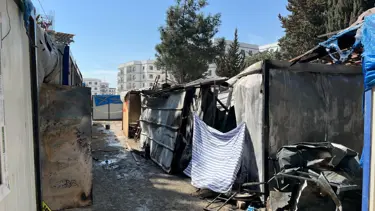 İşçilerin kaldığı konteynerde yangın