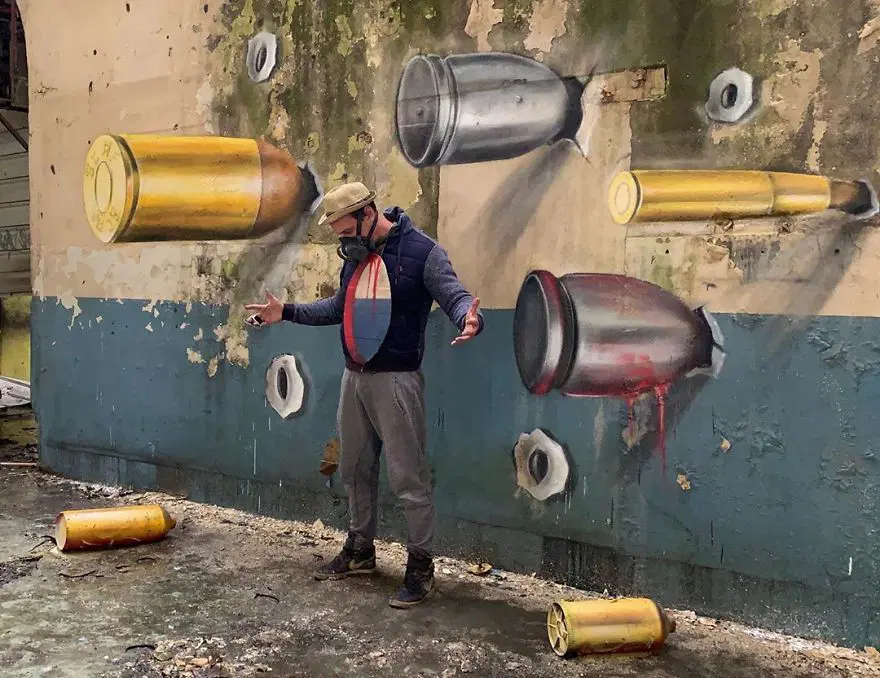 Fransız sokak sanatçısından 3 boyutlu grafitiler 7
