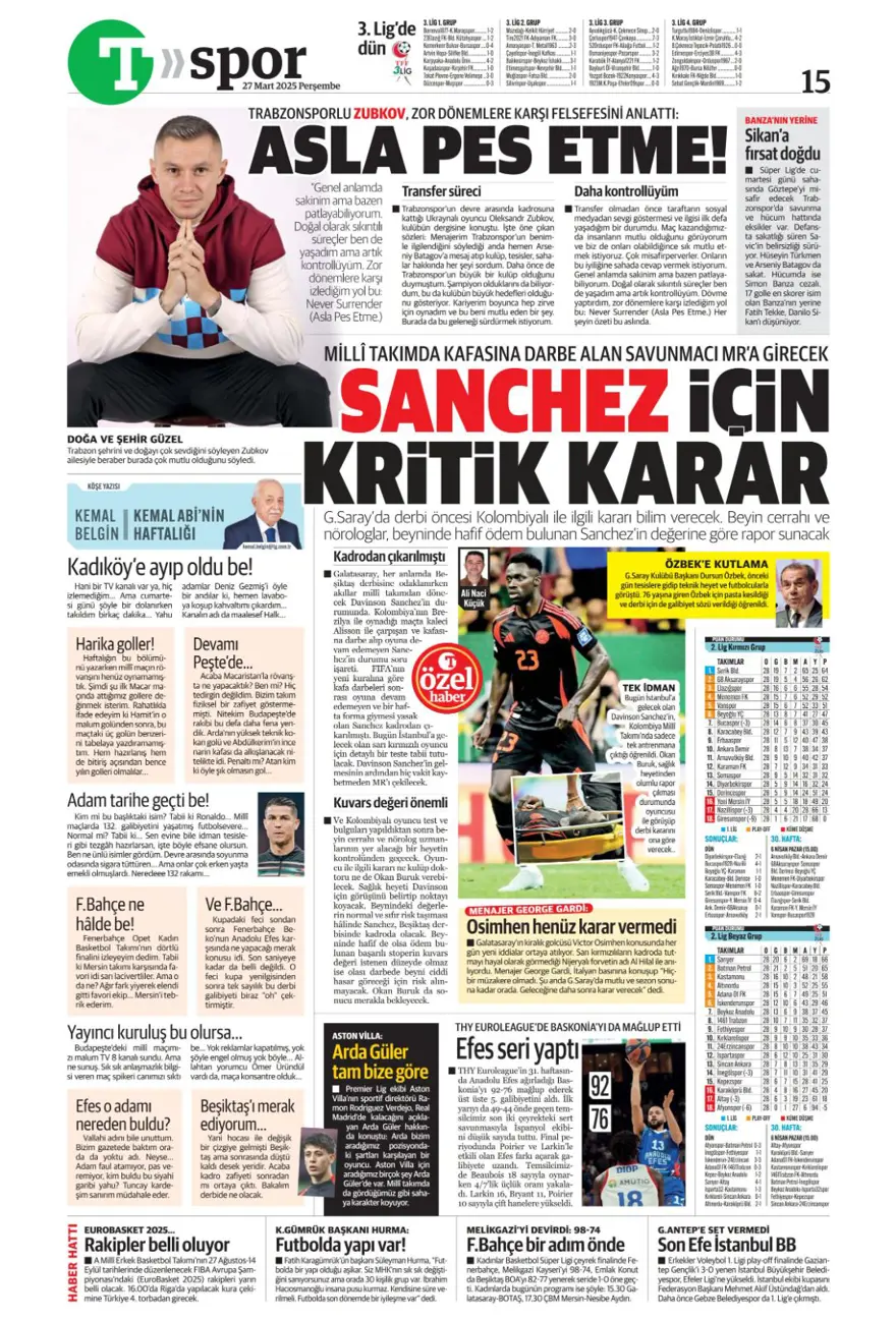 "Joao Felix Aslan'a geliyor" (27 Mart 2025 spor manşetleri) 16