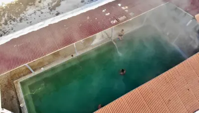 Dondurucu soğuklarda şifa arayanların uğrak mekanı: Diyadin Kaplıcaları