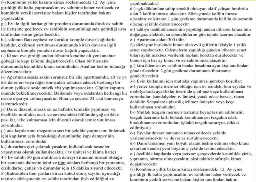 Ev sahibinden insanlık dışı 26 şart. Mutfak tezgahı ıslak bırakılmayacak, en fazla bir çocuk yapılacak, 50 günde bir kontrol edilecek 5
