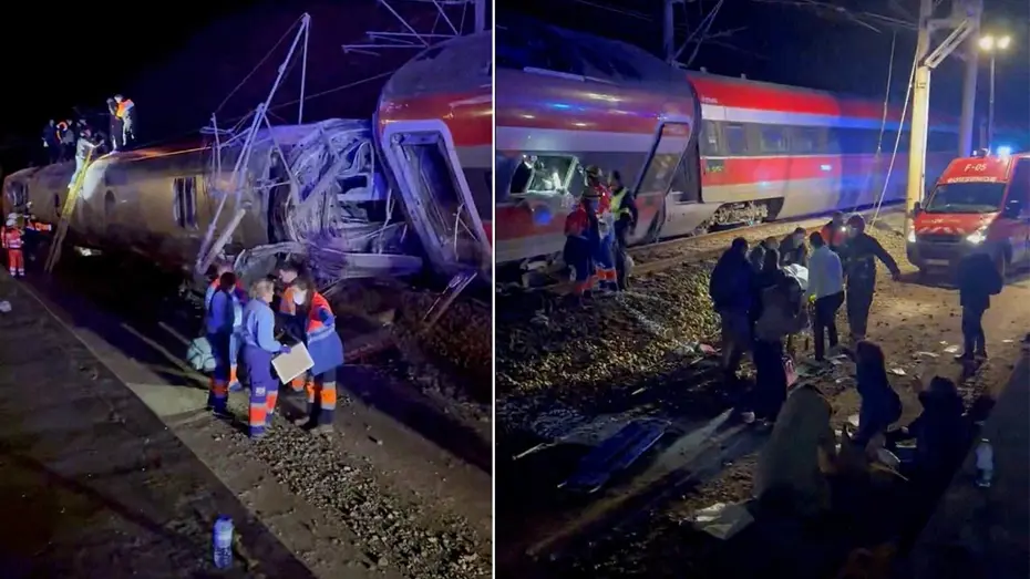 İspanya'da iki hızlı tren raydan çıktı. En az 40 ölü