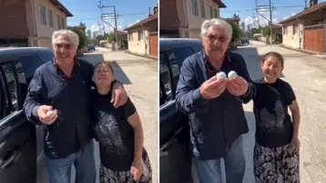 Oyuncu Erdal Özyağcılar yolunu şaşırdı, mavi yumurtayı kaptı