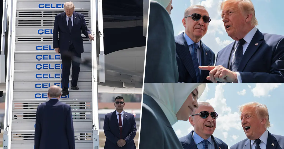 Donald Trump'ı Ankara'da Cumhurbaşkanı Erdoğan karşıladı