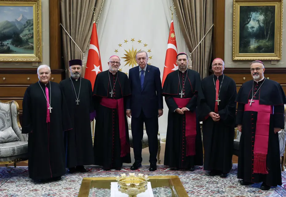 Cumhurbaşkanı Erdoğan Türkiye Katolik Episkoposlar heyetini kabul etti