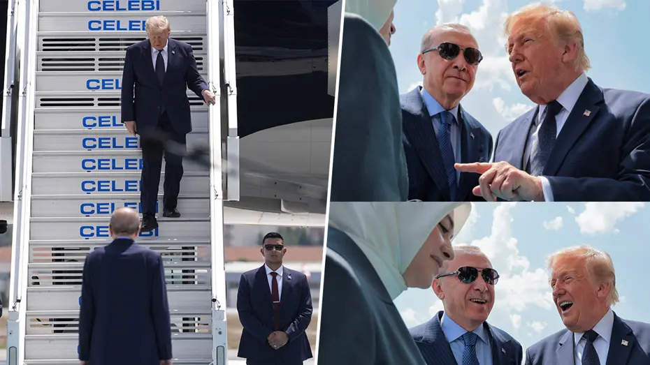 Donald Trump'ı Ankara'da Cumhurbaşkanı Erdoğan karşıladı
