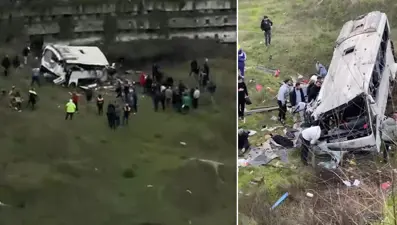 Esenyurt'ta servis aracı şarampole yuvarlandı. 5 ölü, 6 yaralı