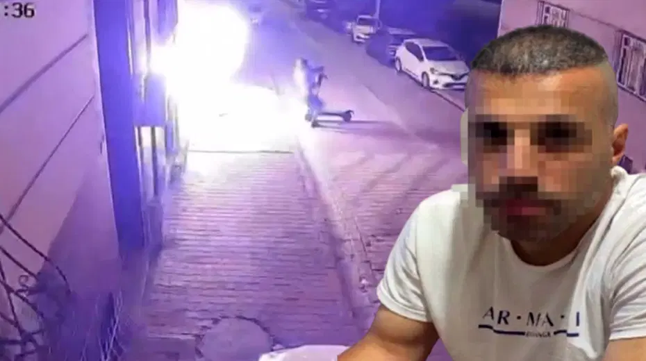 Scooter ile geldi eski kız arkadaşının evini kundakladı