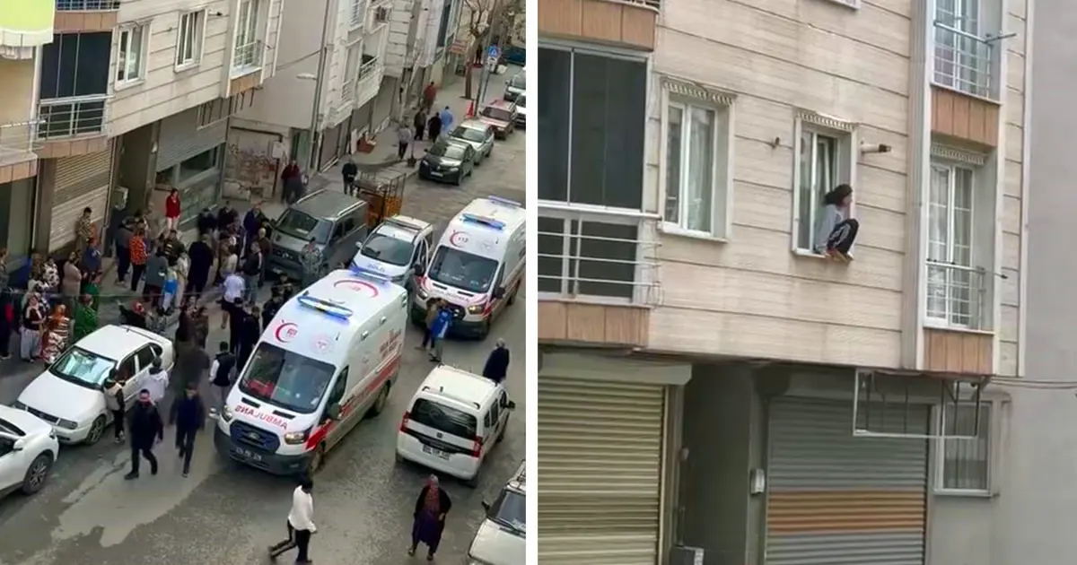 Esenyurt'ta dehşet anı: Eşinin şiddetinden kurtulmak için camdan atladı