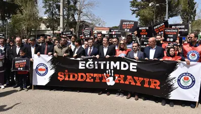 Sendikalardan "Eğitimde şiddete hayır" prostestosu