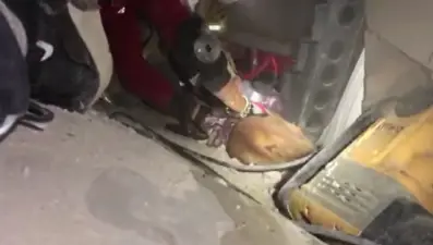 Depremde enkazda kalan İnci Okan'ın köpeği de kurtarıldı