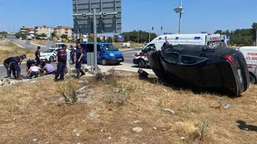 Çanakkale'de feci kaza: Otomobil motosiklete çarptı