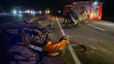 Kapalı yolu fark etmeyen sürücü metrelerce takla attı: 1 ölü, 3 ağır yaralı