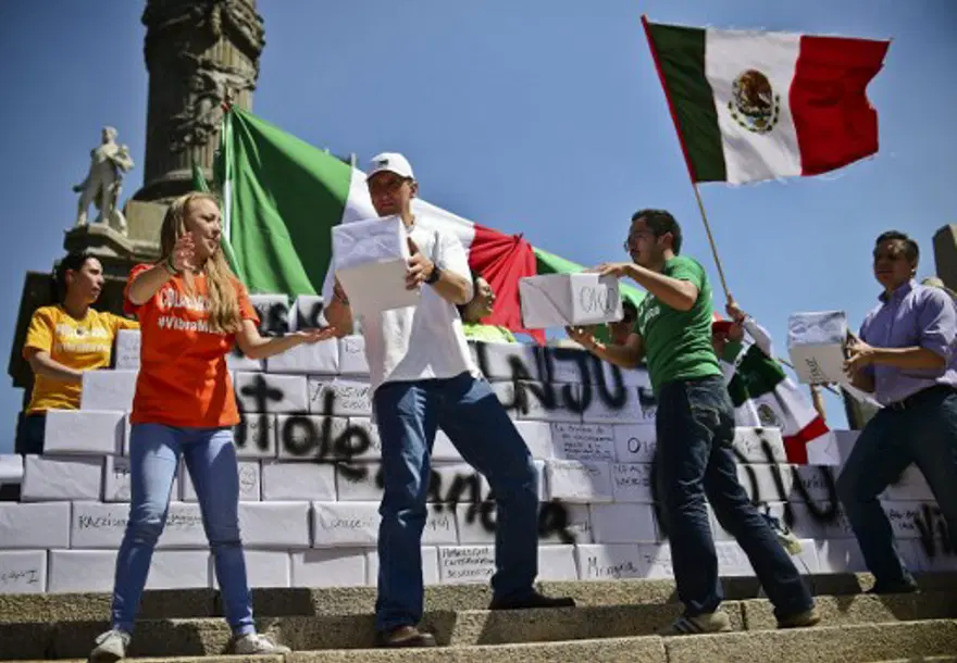 Meksika'da Trump protestosu 3 Meksika'da Trump protestosu 3