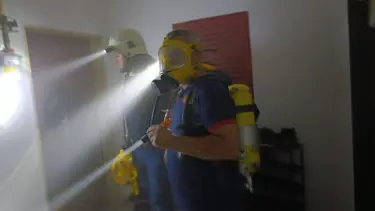 Siirt'te polis lojmanında yangın