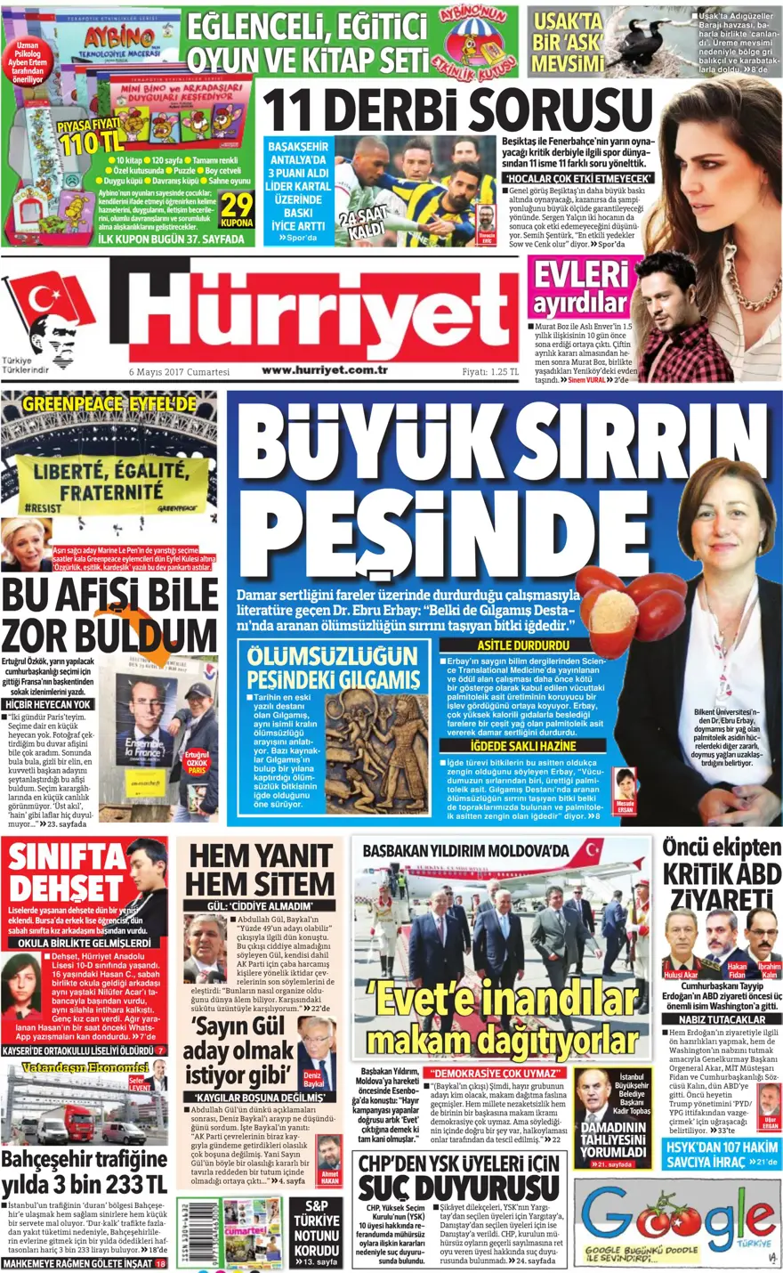 Günün gazete manşetleri - 06.05.2017 1