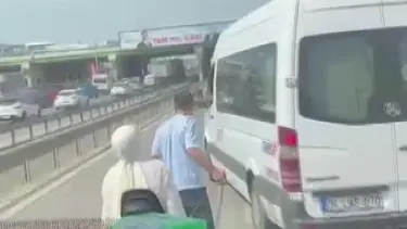 Tartıştığı sürücüyü bıçakla tehdit eden minibüs şoförü yakalandı