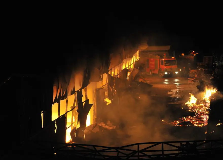 Bursa'da su dolum tesisinde yangın 2