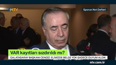 GS Başkanı Cengiz: Elimizde belge yok, sadece duyum aldık  (VAR kayıtları sızdırıldı mı?)
